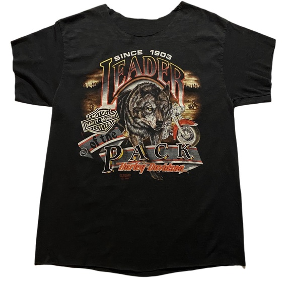 Vintage Harley Davidson 3D Emblem Tee RARE